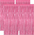4 Pack Birthday Decorations, 3.28 FT x 7.05 FT Pink Backdrop, Metallic Happy by ZATAYE