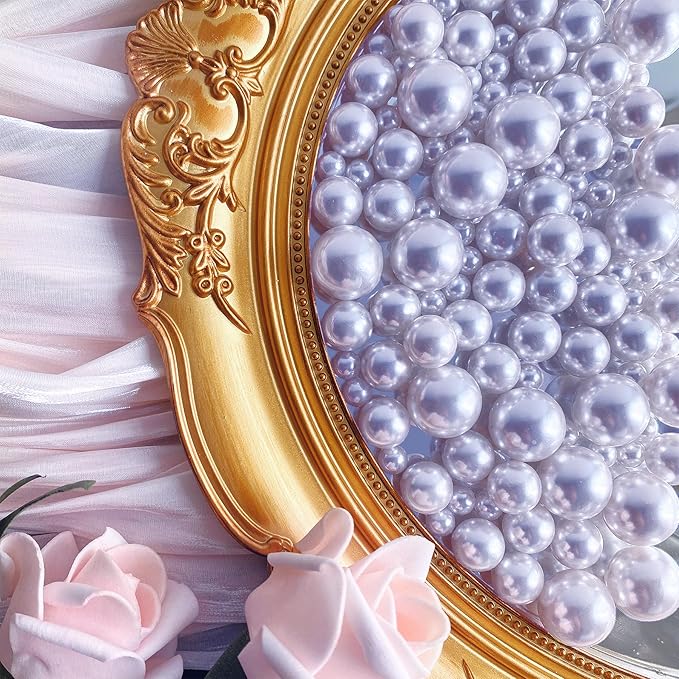120 PCS 8/14/20mm No Hole Polish Pearl Beads - Image 5