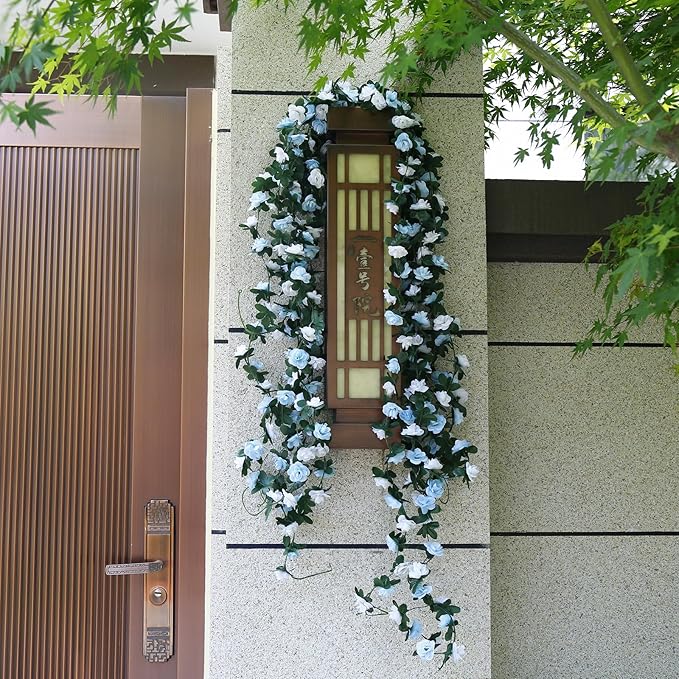 12 PCS 98.4 FT Artificial Flower Garland Rose Garland - Image 7