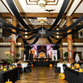 PartyVillage 8 Panels 5ftx30ft Black Ceiling Drapes by PartyVillage