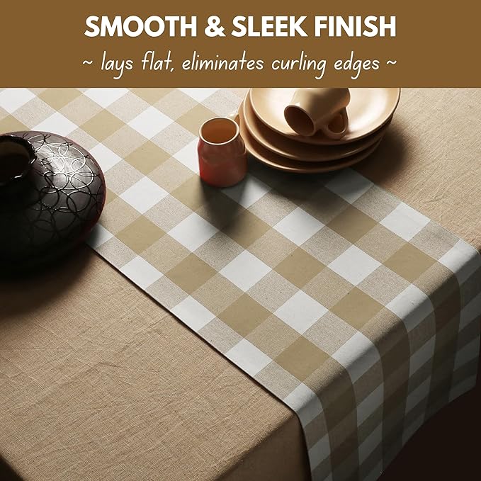 Native Fab Buffalo Check Table Runner 100% Cotton - Image 6