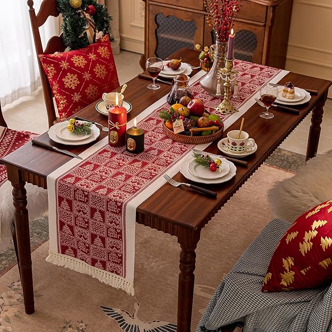 Table Runners 107 Inches, Christmas Tree Table Runner - Image 2