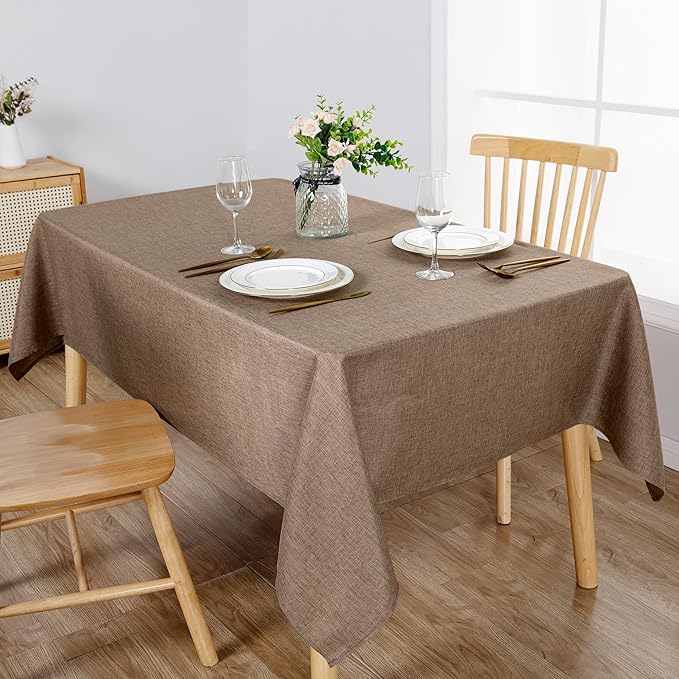 Hiasan 2 Pack Faux Linen Rectangle Tablecloth - Image 2