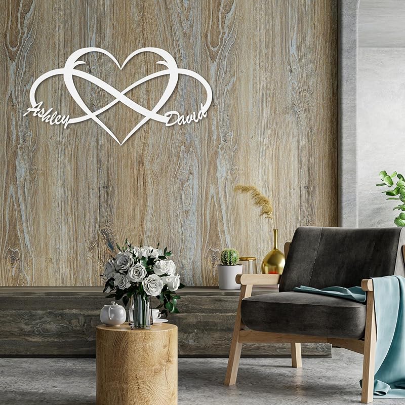 Custom Infinity Sign for Couples Metal Wall Art Personalized Valentines Day - Image 5