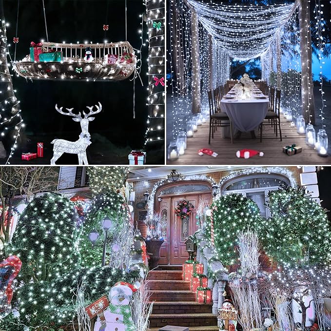 196FT 600LED Christmas Lights Outdoor Waterproof, 8 Modes Christmas Tree Lights - Image 7