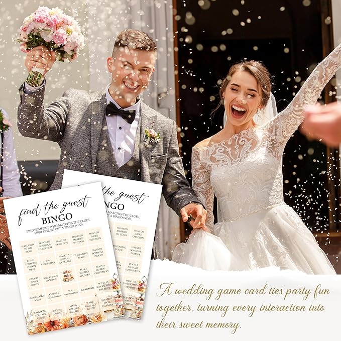 Fall Bridal Shower Games Cards, Find The Guest Bingo, Wedding Bachelorette - Image 5