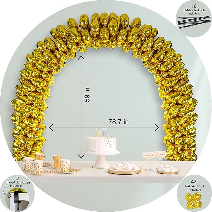 6.6FT Balloon Table Arch Kit – Adjustable Foil Balloon Arch Stand - Image 4