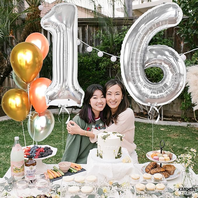 KatchOn, 40 Inch | Happy 16th Birthday Balloons, Sweet 16 Party Decorations - Image 5