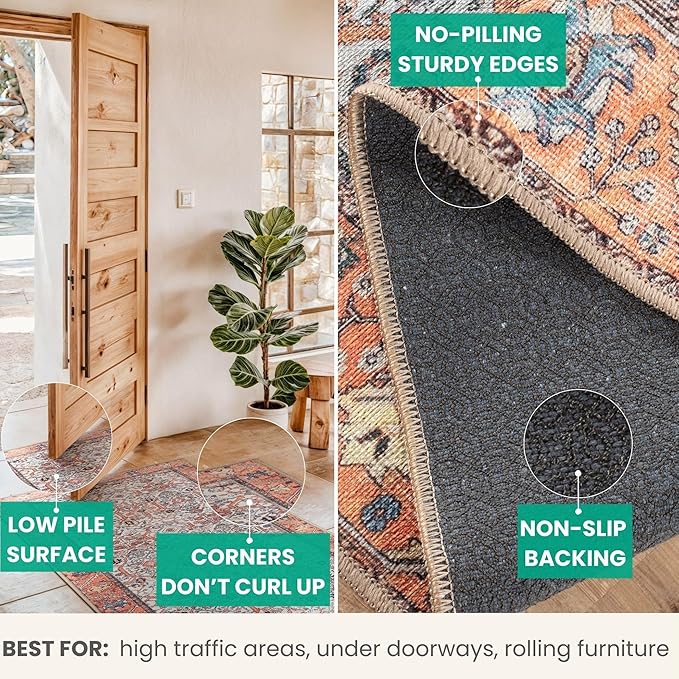 Bloom Rugs Washable Non-Slip 12 ft Runner - Image 4