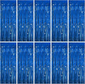 Tinsel Curtain Party Backdrop Blue Birthday Decorations 10 Packs Glitter Foil by KEJ