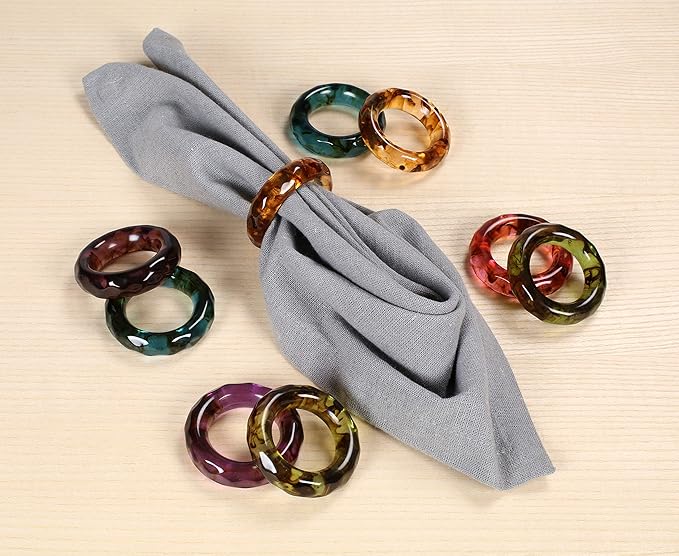 Spring Pastel Epoxy Napkin Rings - Image 2