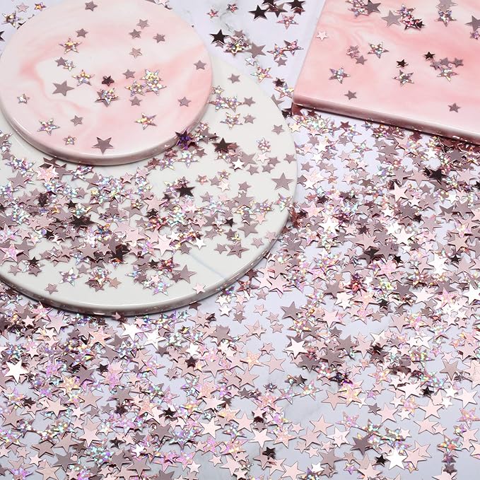 Hestya 60g Star Confetti Glitter Table Confetti Metallic Foil Stars - Image 4