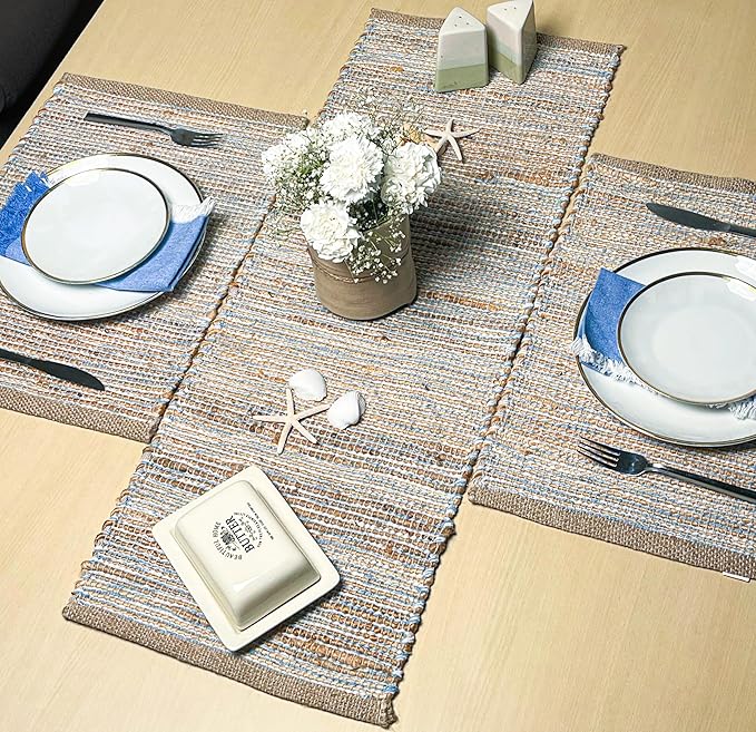 Chardin home Natural Jute Table Runner 13x36 Inch – Vintage Boho Rustic Table - Image 8