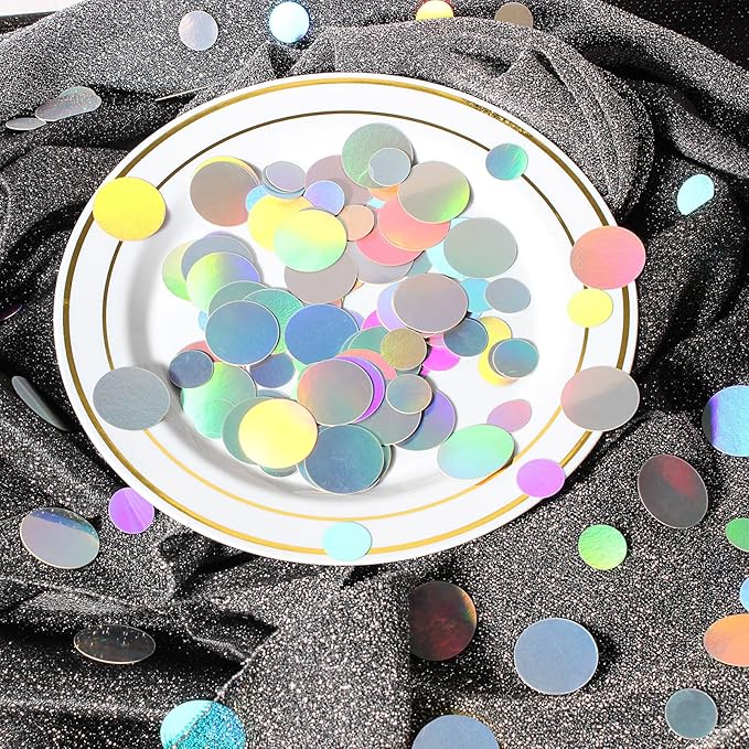 400PC Circle Dots Iridescent Confetti - Image 4