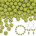 200pcs 10mm Olivine Rhinestone Beads by TINKRSTUFF