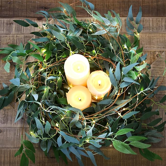 FiveSeasonStuff 2 Mix Rustic Willow Garlands, Bendable Artificial Greenery Vine - Image 3