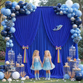 Royal Blue Tulle Backdrop Curtain by Shillance