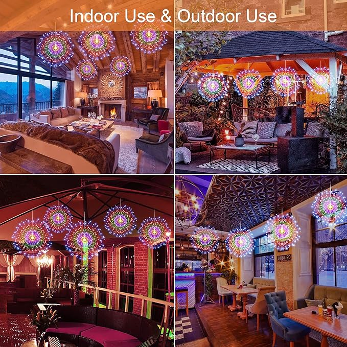 4 Pack Star String Lights Christmas Lights, 225 LED 8 Modes Dimmable - Image 4