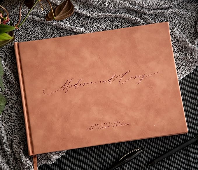 MUUJEE Personalized Guestbook in Old Rose - Image 7