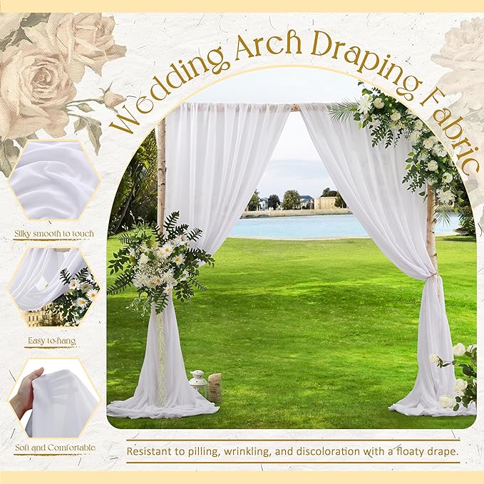 VACVELT Wedding Arch Draping Fabric - Image 4