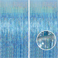 Melsan 2 Pack 3.2 ft x 8.2 ft Tinsel Foil Fringe Curtains Backdrop, Sparkle by Melsan