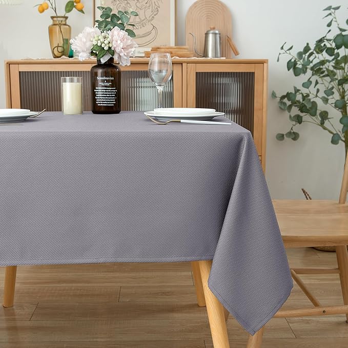 Biscaynebay Textured Fabric Square Tablecloths 90x90 Inches, Wedding and Parties - Image 7