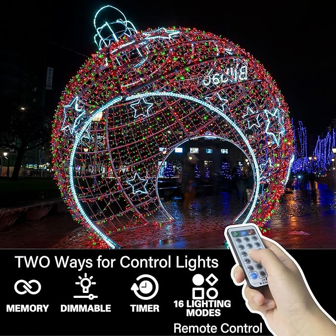 LAMPHOME 66ft Christmas Decorative Mini Lights, 200 LED Transparent Wire Fairy - Image 4