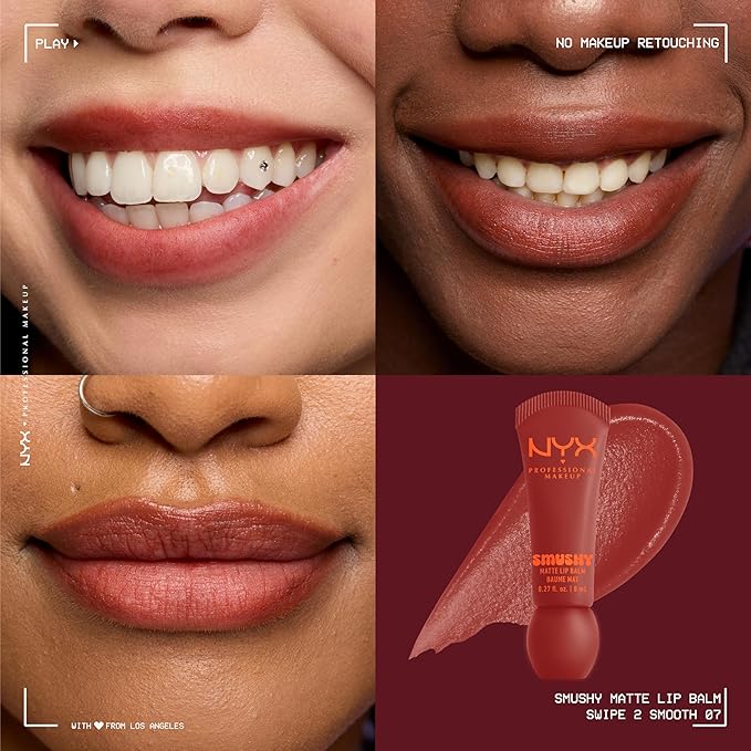 NYX PROFESSIONAL MAKEUP Smushy Matte Lip Balm, Tinted Lip Moisturizer - Image 2