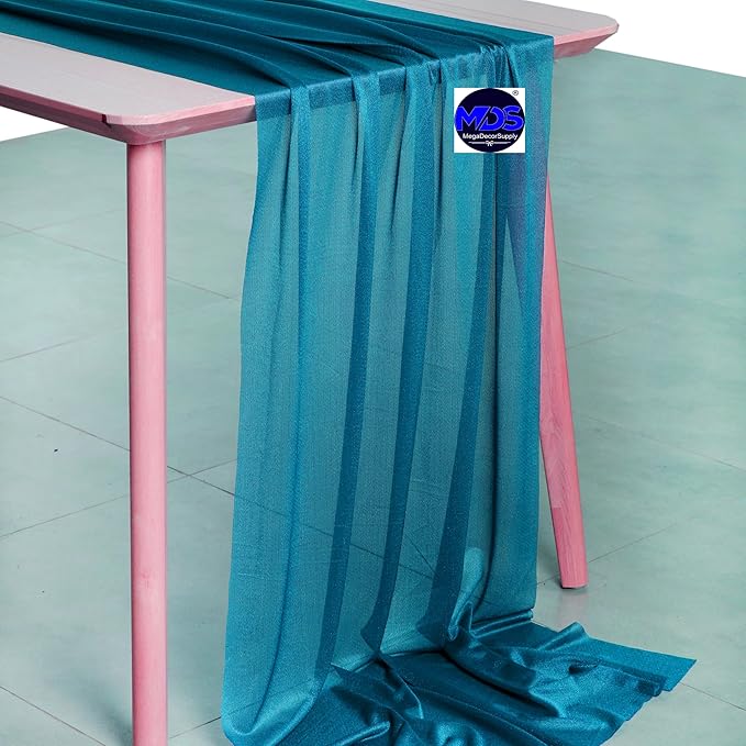 MDS 2 Pack 14ft Chiffon Table Runner 29 x 170 Inches Sheer Wedding Runner - Image 6