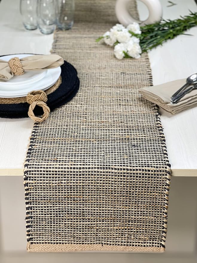 Chardin home Natural Jute Table Runner 13x72 Inch – Vintage Boho Rustic Table - Image 9