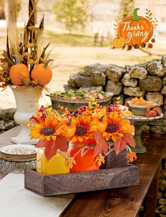 Mason Jar Fall Thanksgiving Centerpieces - Image 7