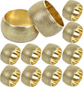 Gold Napkin Rings Set of 12 by ALPHALivingHOME