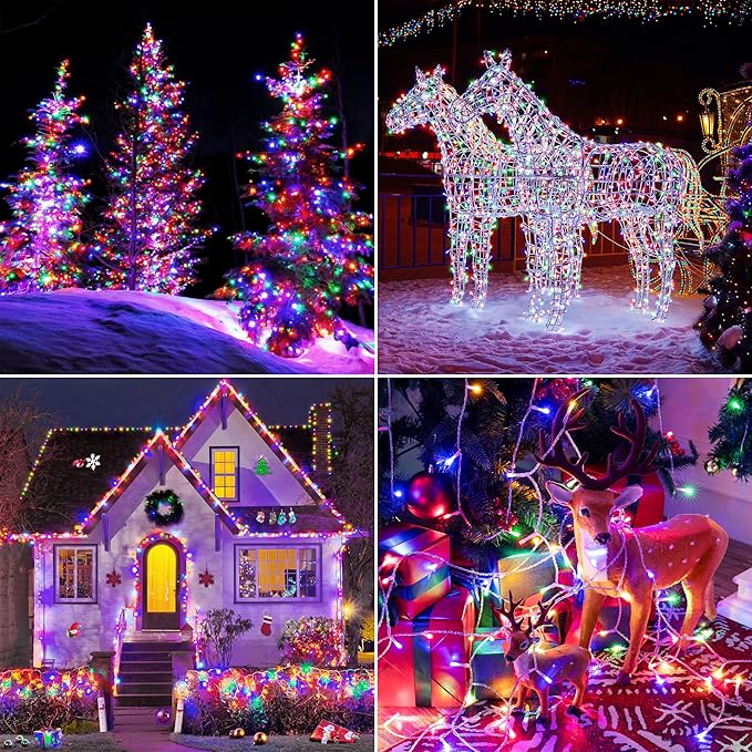 328 FT 1000 LED Christmas Lights Outdoor, 8 Lighting Modes String Lights - Image 6