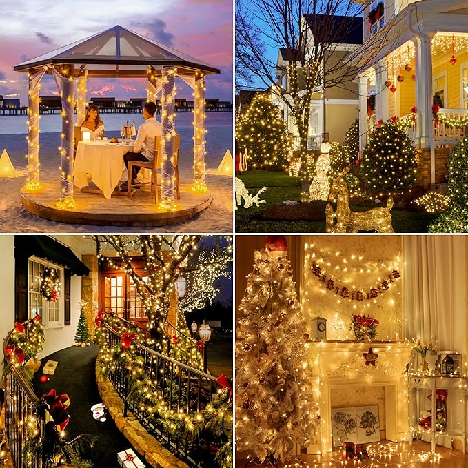 328 FT 1000 LED Christmas Lights Outdoor, Warm White Christmas Lights - Image 5