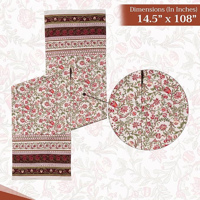 Maison d' Hermine Table Runner 100% Cotton Double Layer Table Runners 108 - Image 4