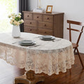 LinenZone Linen Oval Tablecloth by LinenZone