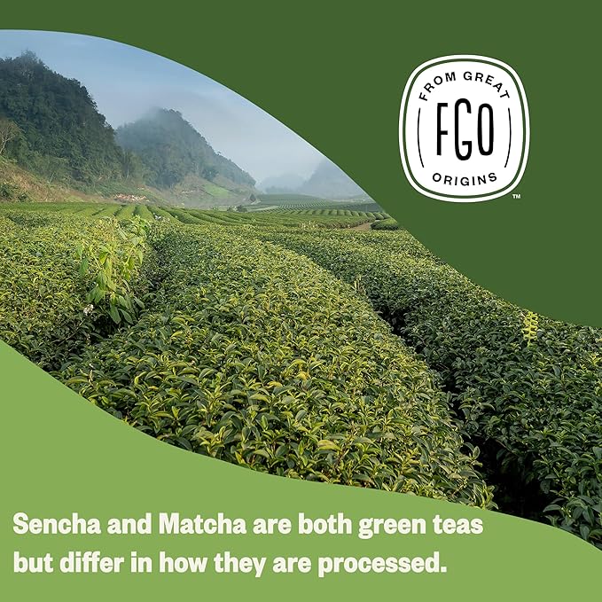 FGO Organic Japanese Matcha + Green Tea, Eco-Conscious Tea Bags, Resealable Bag - Image 6