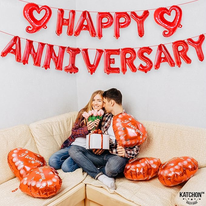 KatchOn 18 Inch Happy Anniversary Balloons Letters - Image 6