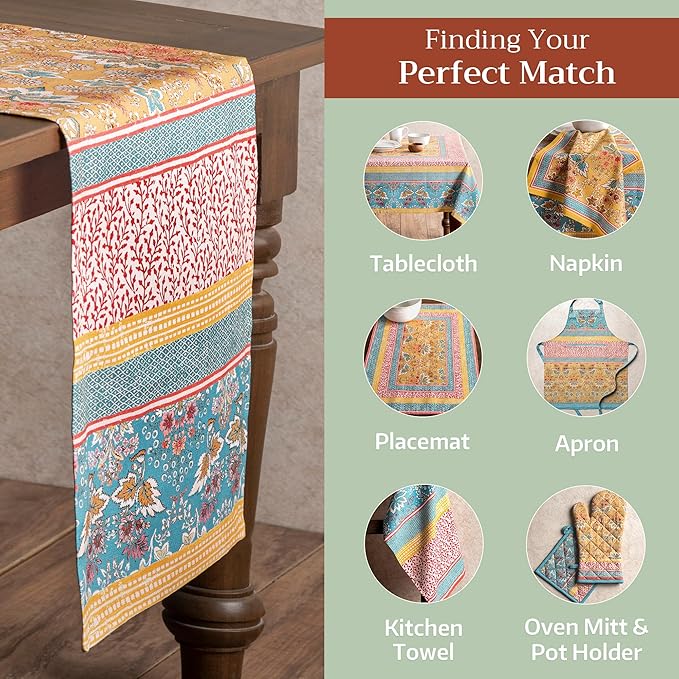 Maison d' Hermine Table runner 100% Cotton Double Layer Table Runners 108 - Image 5