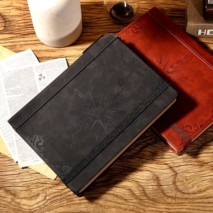 CAGIE Compass Leather Notebook Journal - Image 7