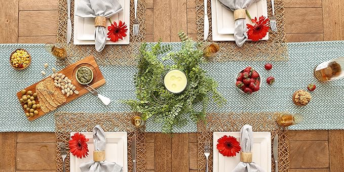 DII Woven Basic Tabletop Collection Chevron Table Runner - Image 5