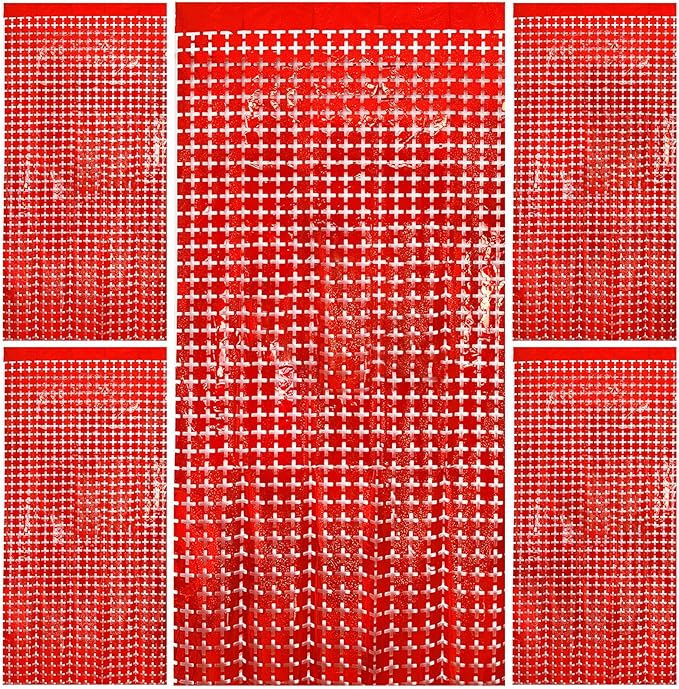Square Tinsel Curtain Party Backdrop by AMONE