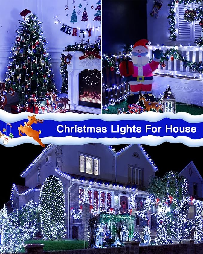 Christmas Lights Outdoor Waterproof, 196FT 600LED String Lights - Image 6