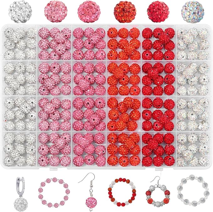 Novani 240pcs 10mm Pink Rhinestone Beads by novani