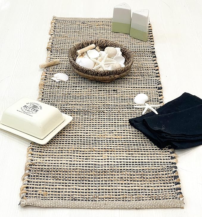 Chardin home Natural Jute Table Runner 13x36 Inch – Vintage Boho Rustic Table by ChardinHome