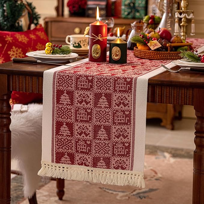 Table Runners 107 Inches, Christmas Tree Table Runner by UWWGKK