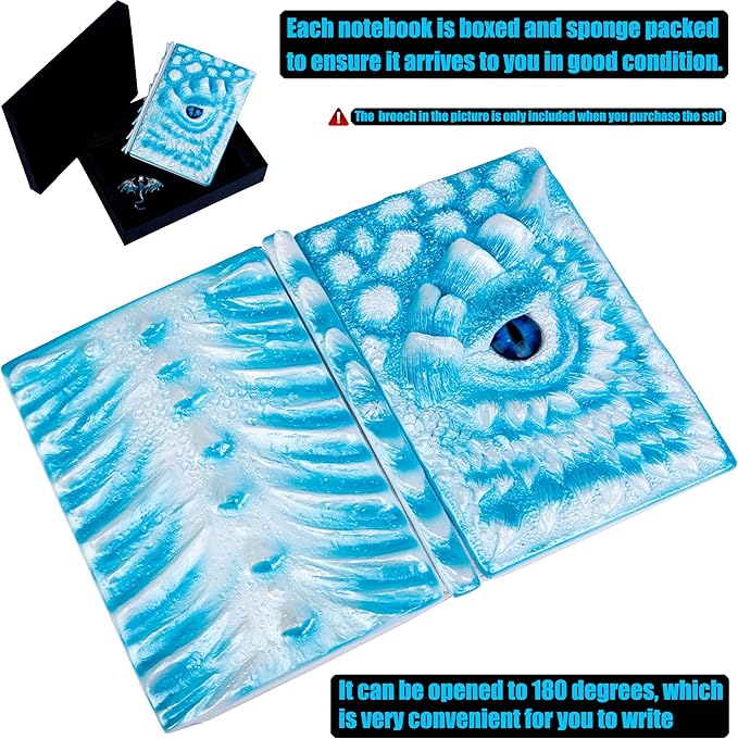 3D Dragon Eye Embossed Journal, Resin Engraving Notebook, Dnd notebook - Image 5