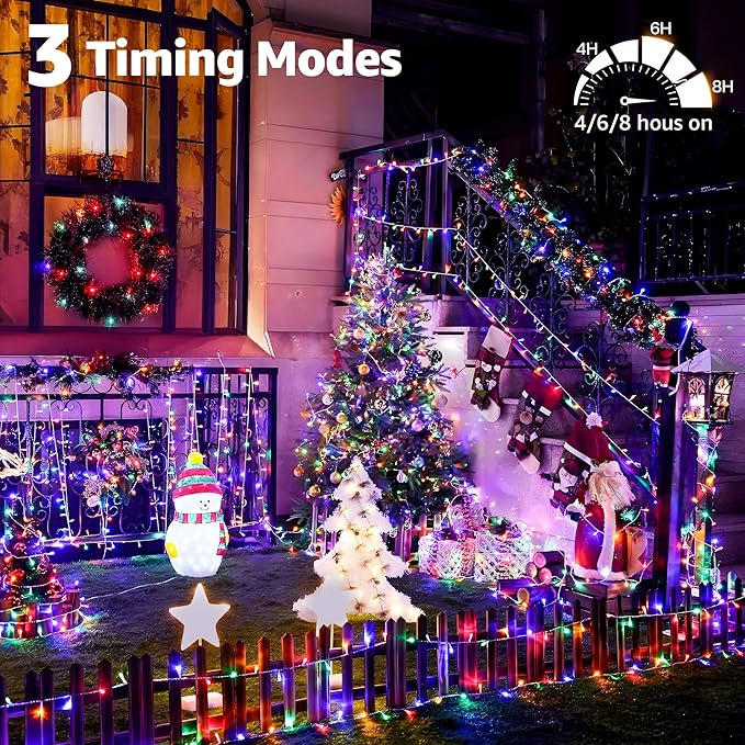 328 FT 1000 LED Christmas Lights Outdoor, 8 Lighting Modes String Lights - Image 4