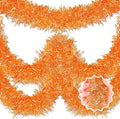25 Feet Macaron Orange Christmas Tinsel Garland, Metallic Foil Twist Banner by LANTIANCHEN