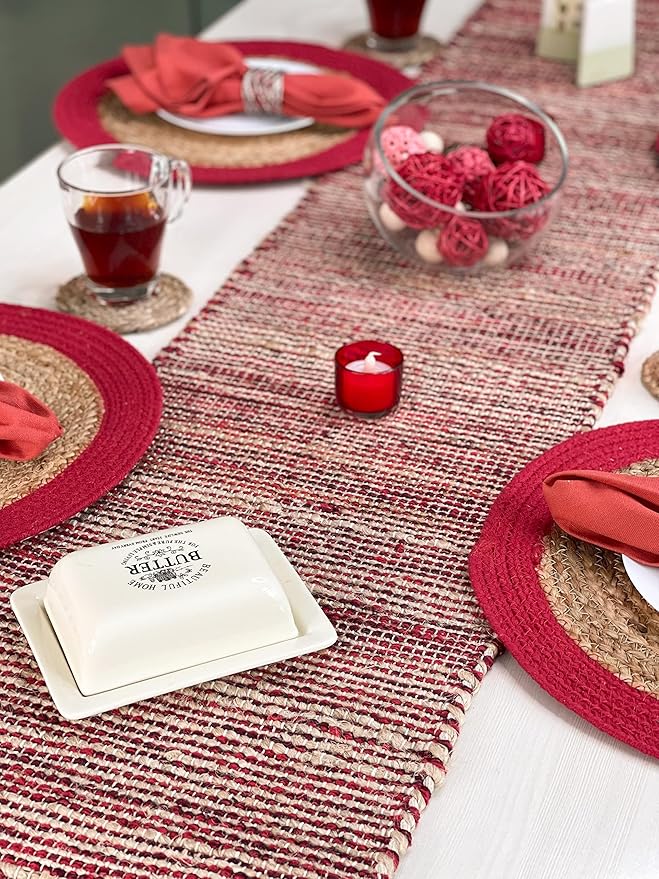 Chardin home Natural Jute Table Runner 13x108 Inch – Vintage Boho Rustic Table - Image 6